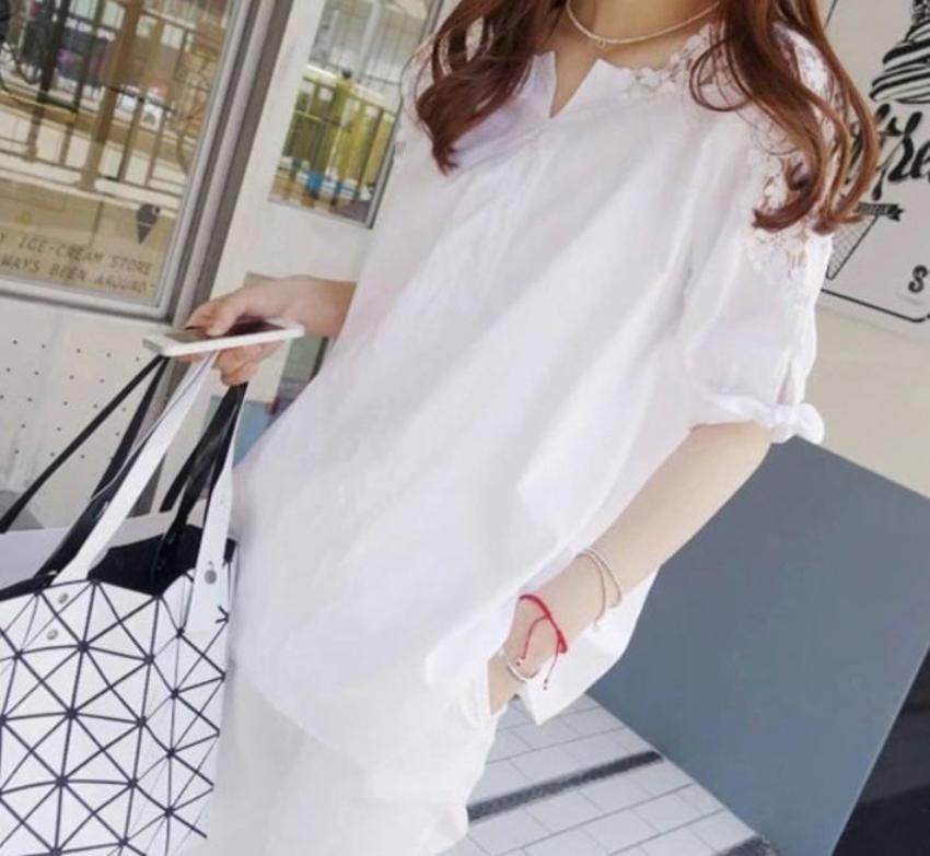 Lace Sleeve Blouse - Summer Street Style