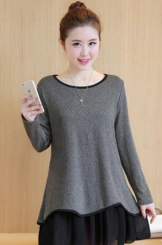 Long Sleeve Layered Women's Top