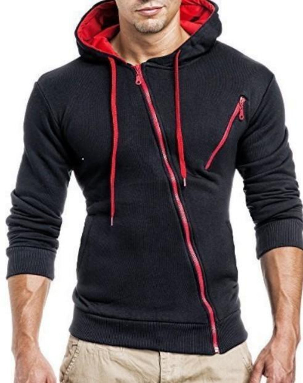 Hooded Jacket for Men with Zipper