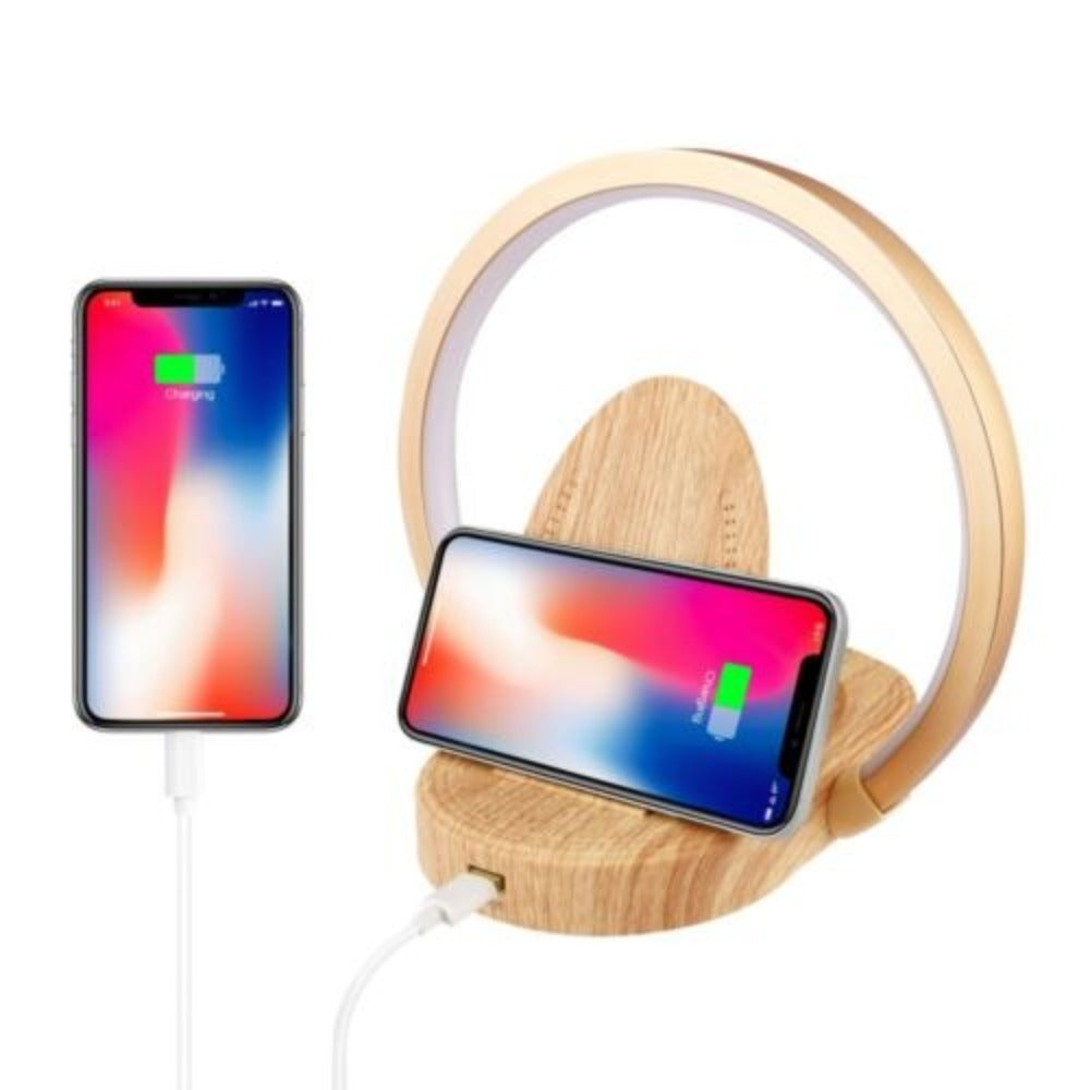 Wireless Charging LED Table Lamp for Smartphones with 15W Output