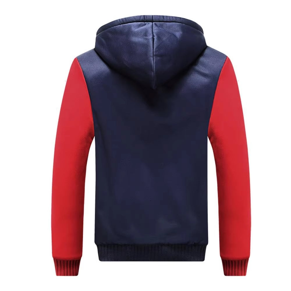 Winter-Lined Men's Zippered Hoodie