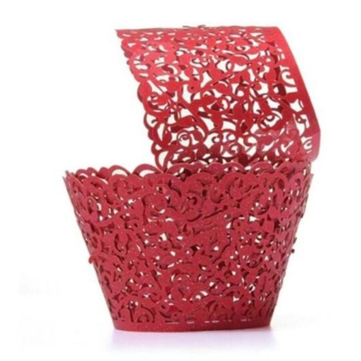 100-piece set of Delicate Vine Laser Cut Cupcake Wrappers