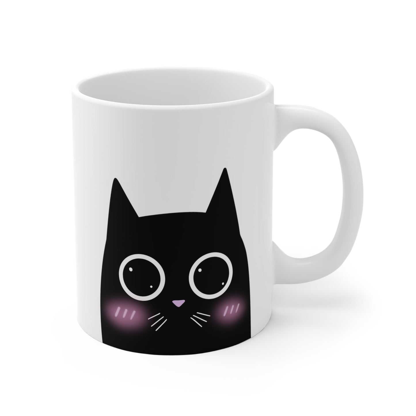 Emotive Feline White Mug Set - 2 Pieces
