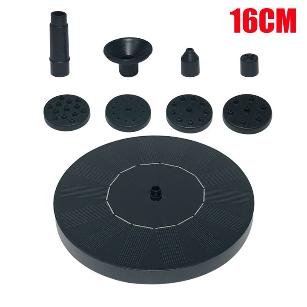 LED-Lit Solar Fountain for Your Garden