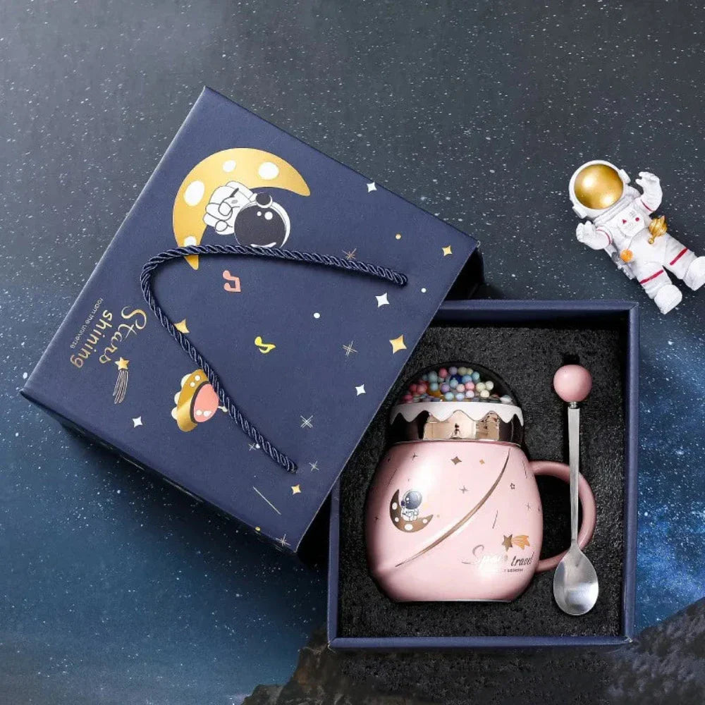Cartoon Space Theme 3D Mug with Lid