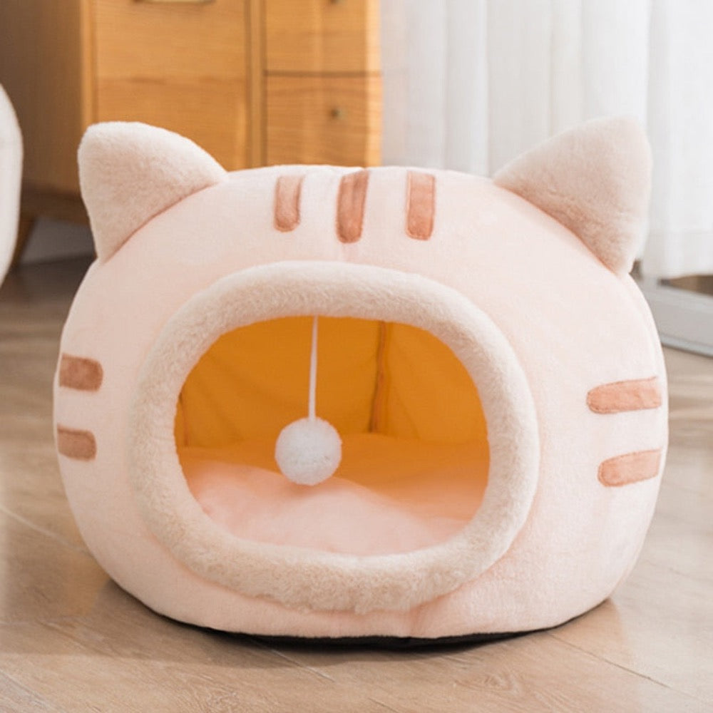 Cute Feline Head Pet Bed