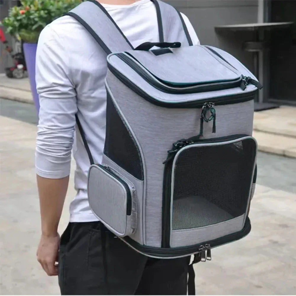 Pet Carrier Backpack with Foldable Design for Comfortable Travel with Your Furry Friend