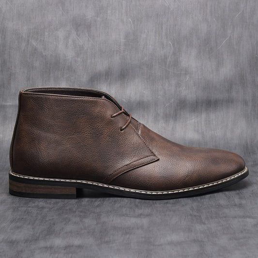 Classic Vegan Leather Ankle Boots for Men