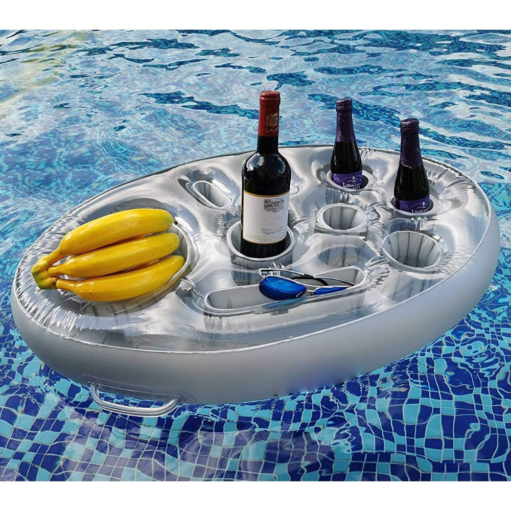 Inflatable Floating Tables for Food and Drinks in Swimming Pools