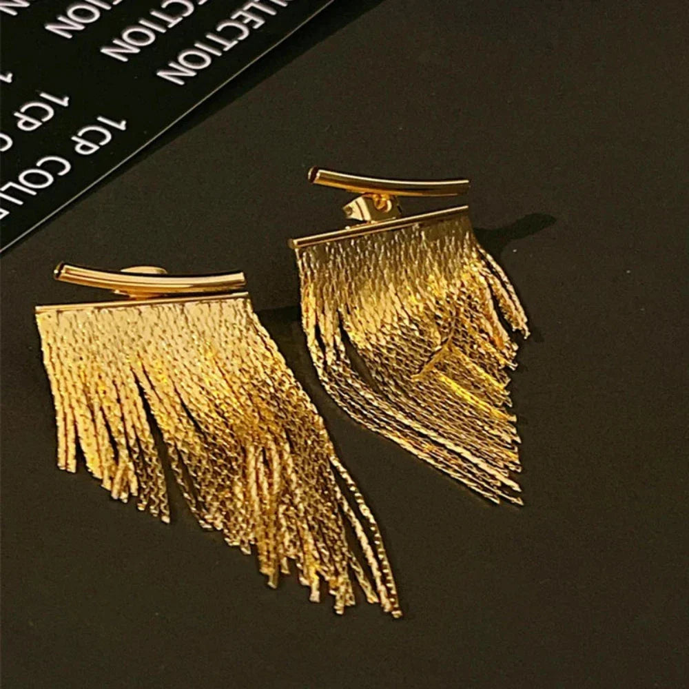 Dazzling Fringe Statement Earrings