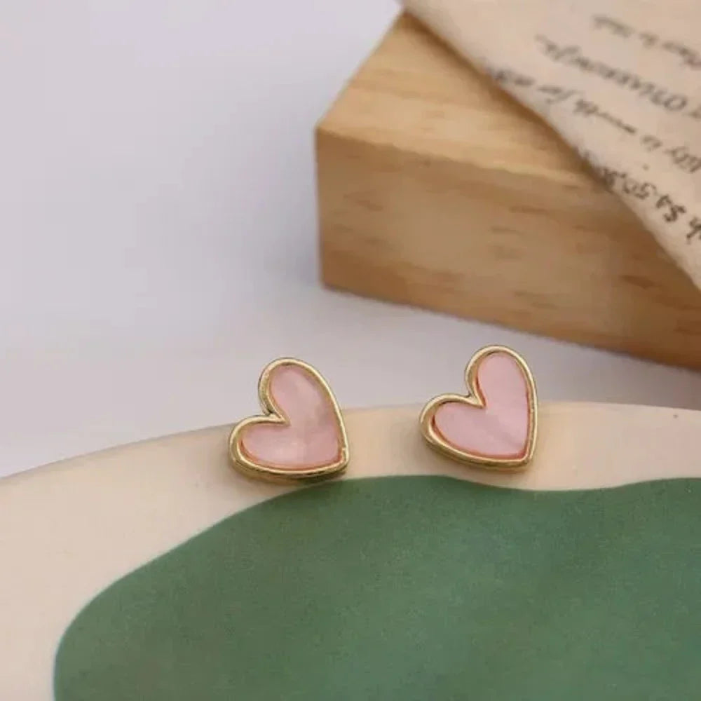 Korean Fashion Heart-Shaped Hoop Earrings