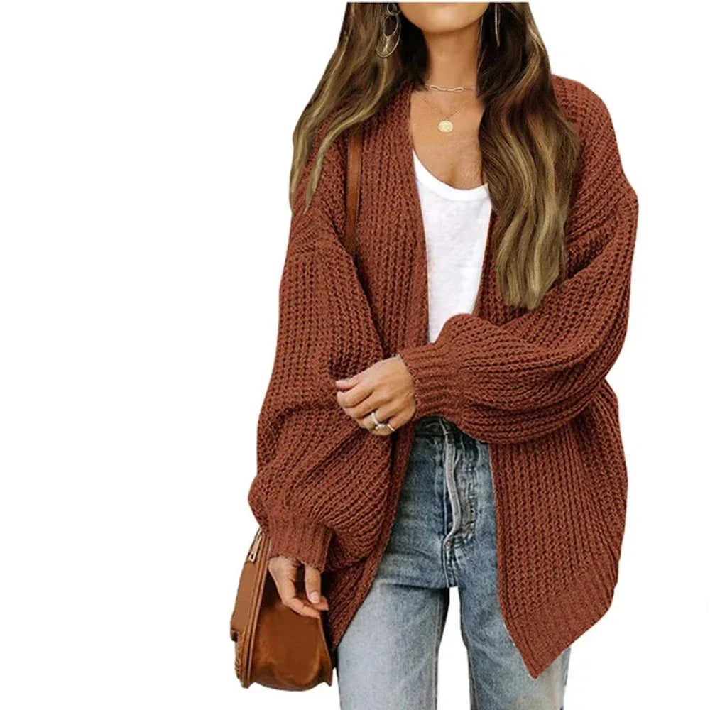 Loose Open Front Women's Casual Cardigan