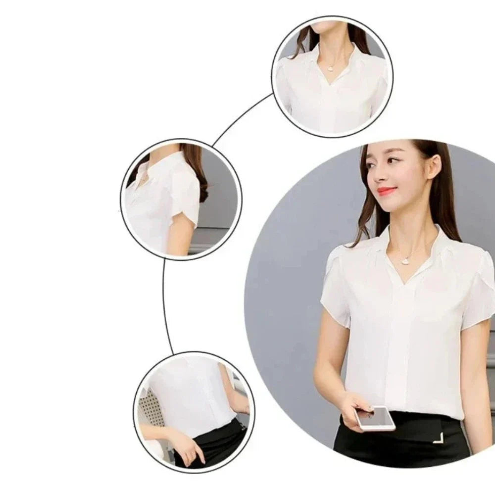 Slim Fit V-Neck Blouse for Women