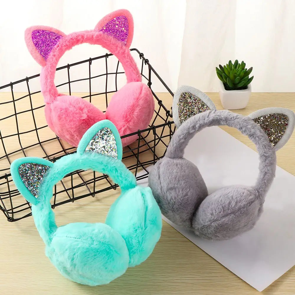 Cat-Themed Cozy Winter Earmuffs