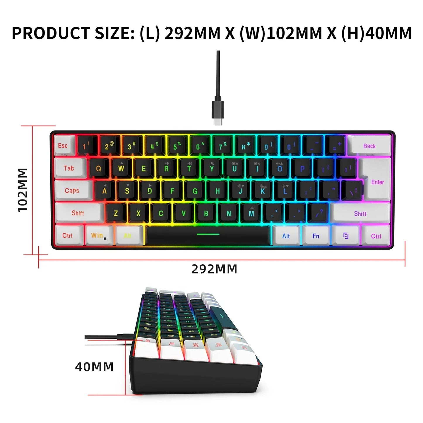 RGB Dragon Keyboard and Mouse Bundle - Clarifying the Product's Meaning while Distinguishing it from the Original