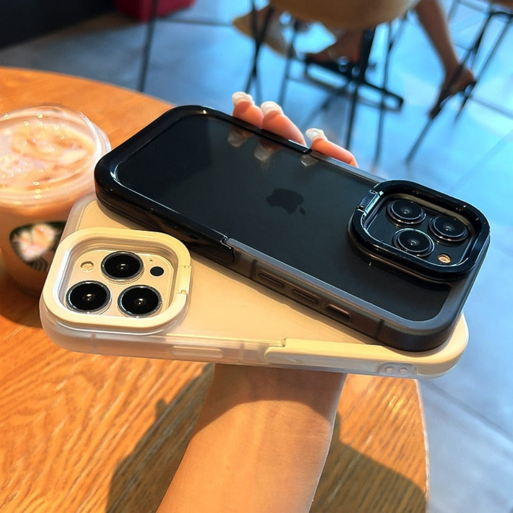 Clear Stand Case for iPhone with Transparent Design