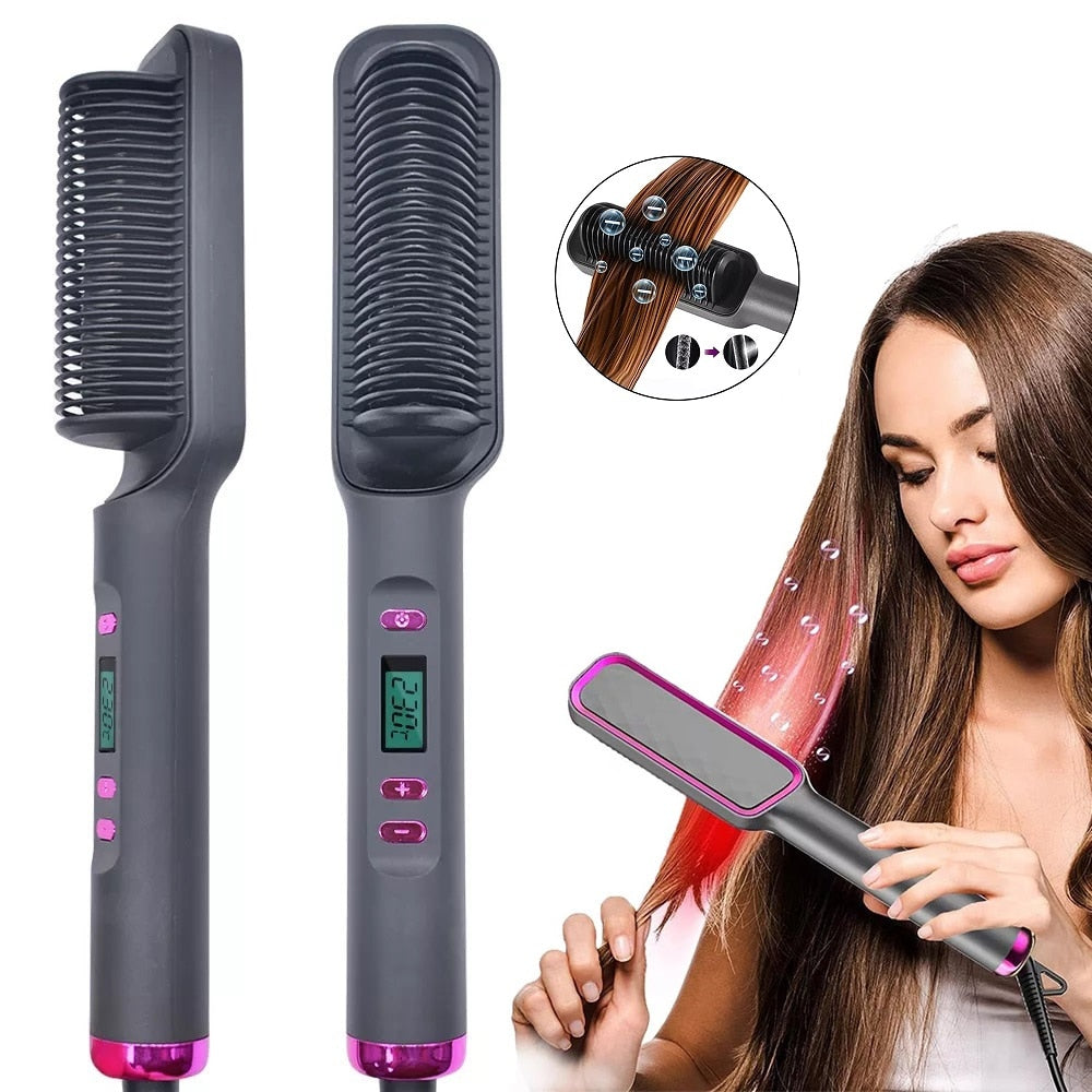 Electric Hair Brush Straightener by Coseey