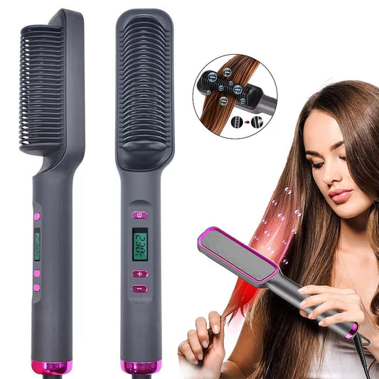 Electric Hair Brush Straightener by Coseey