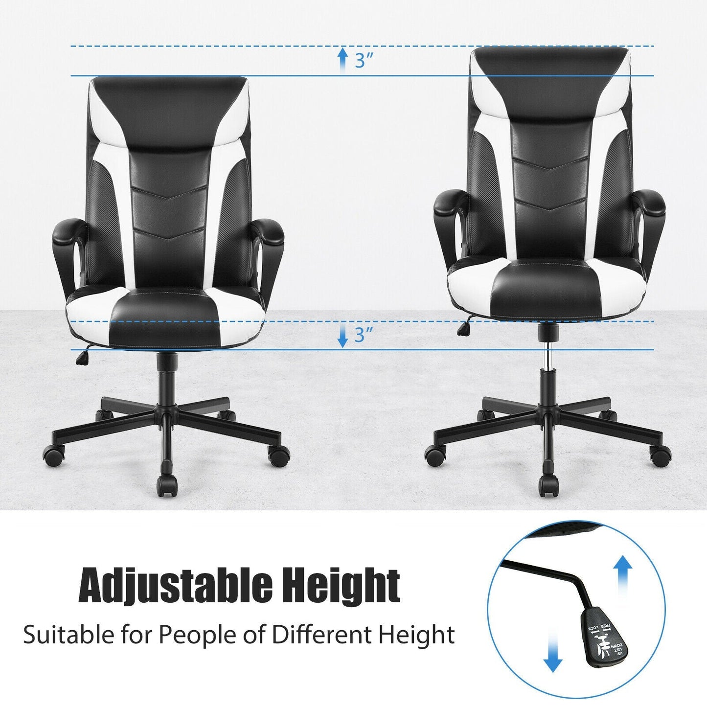 Gaming Racer Inspired Office Computer Chair