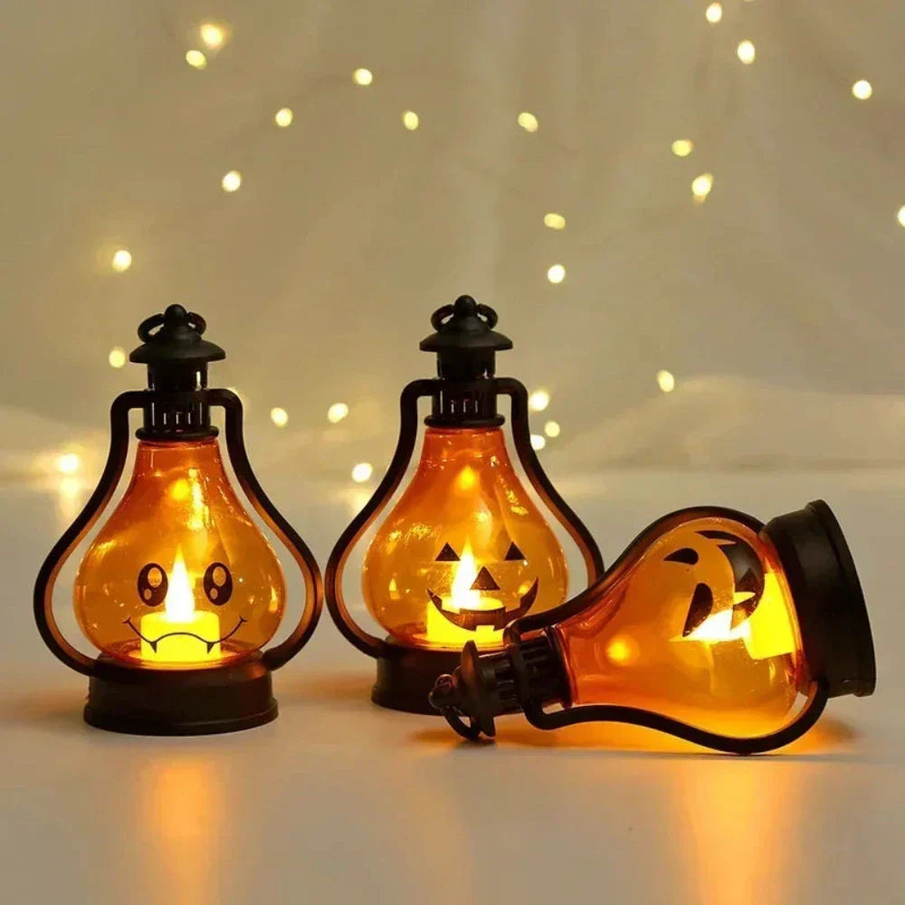Portable LED Pumpkin Lantern for Halloween Festivities