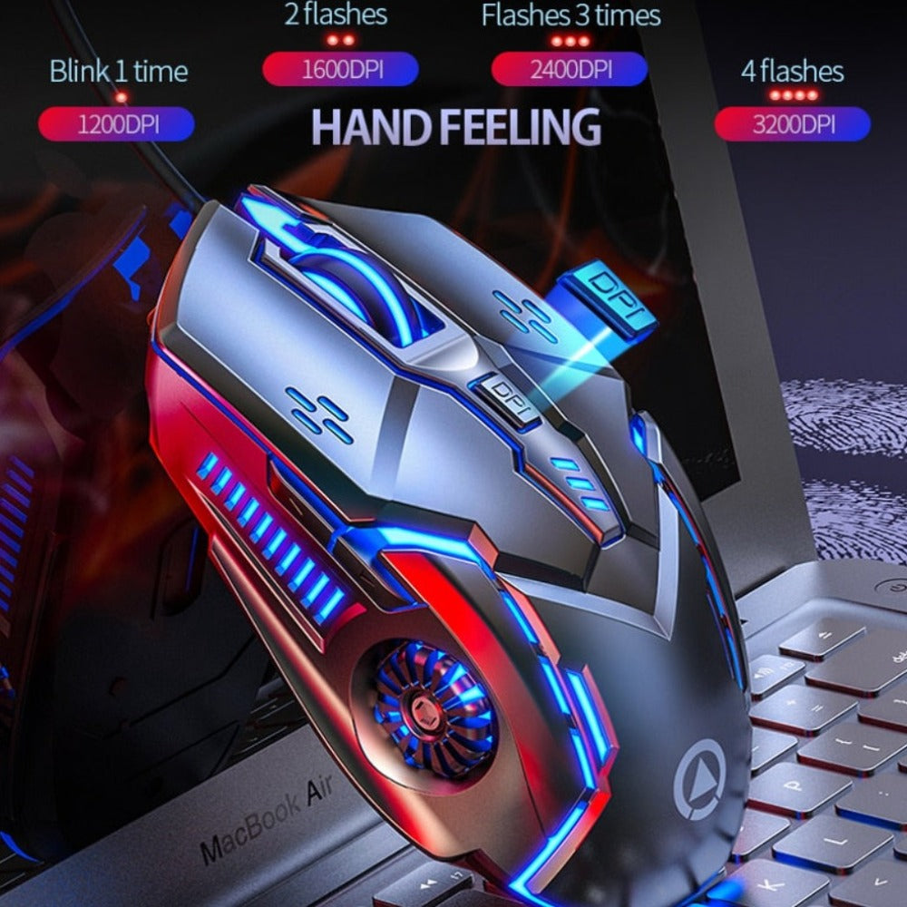 Enhanced Gaming Experience with 6 Button Dragon Mouse at 3200 DPI