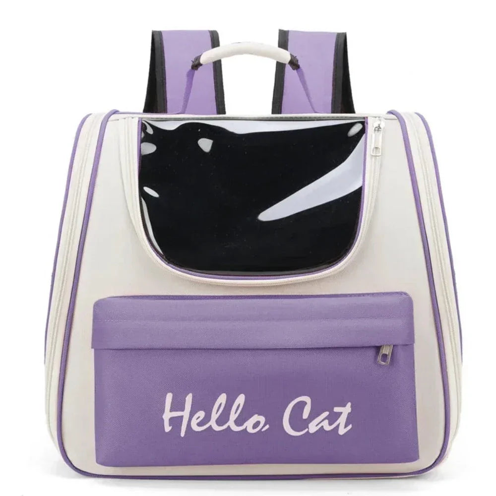 Vibrant Ventilated Feline Backpack for Exploring