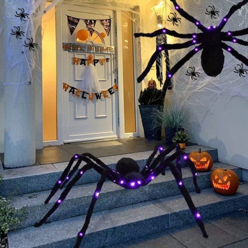 Enormous Glowing LED Arachnid Halloween Decoration
