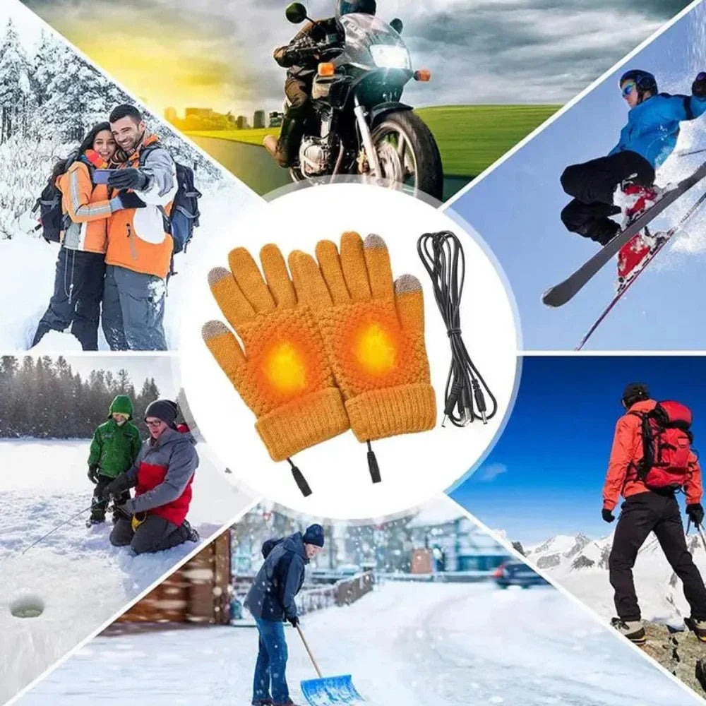 Full Finger Heated Touch Screen Gloves for Women