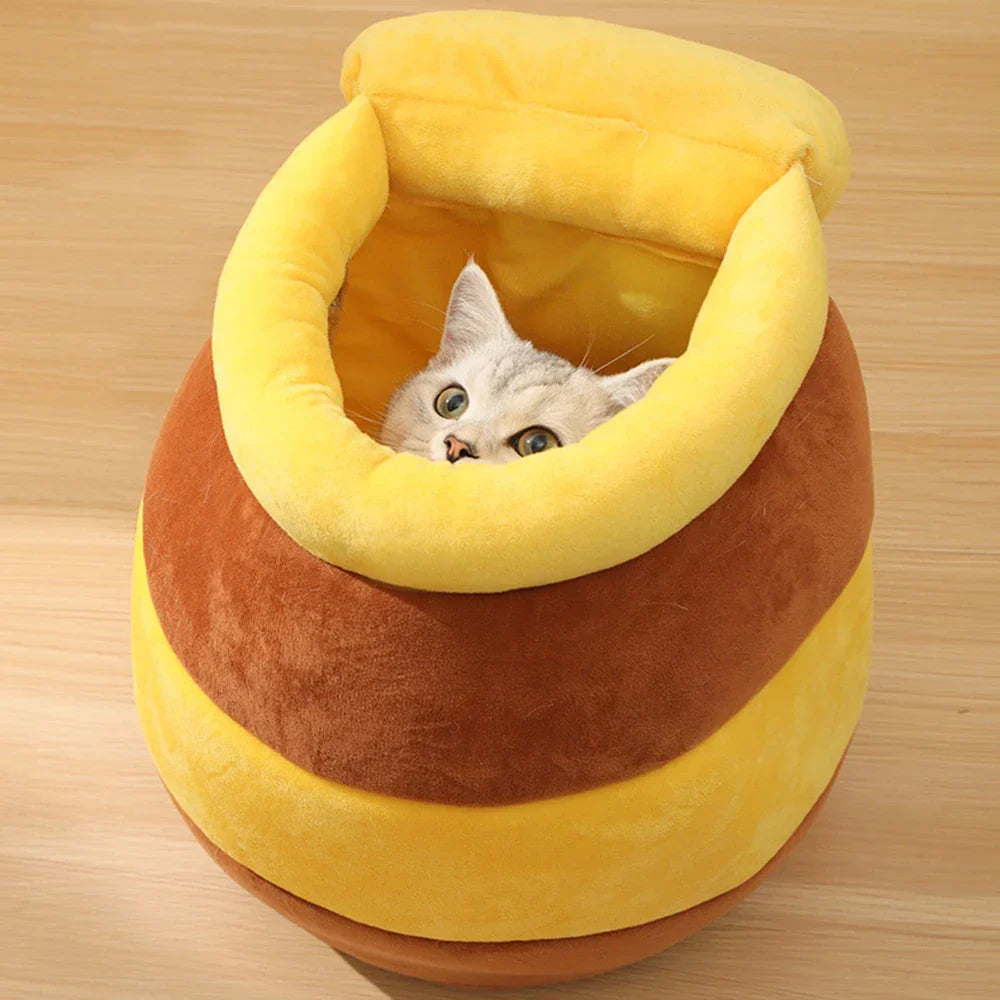 Honey Jar Themed Adorable Cat Bed