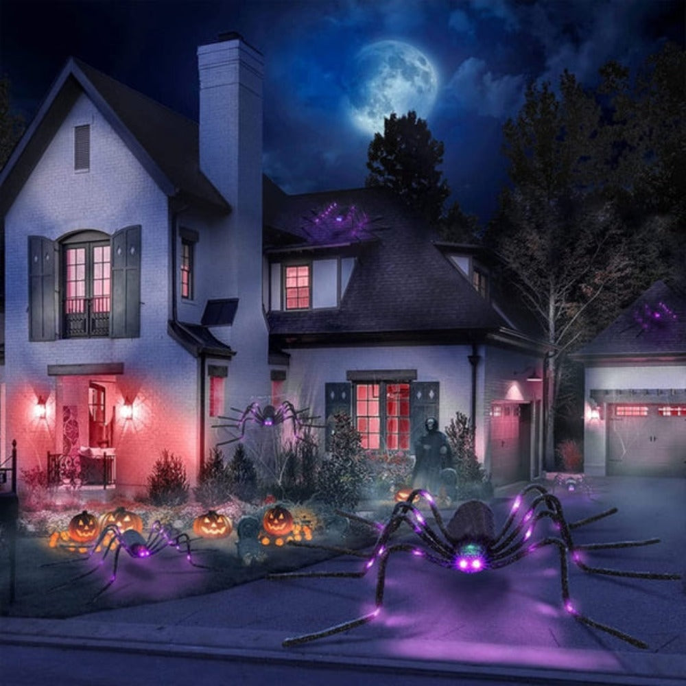Enormous Glowing LED Arachnid Halloween Decoration