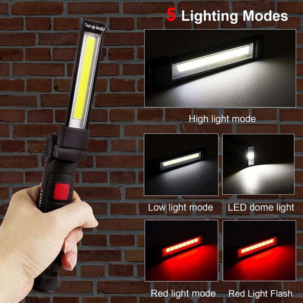 Magnetic Base Flashlight - Portable and Convenient
