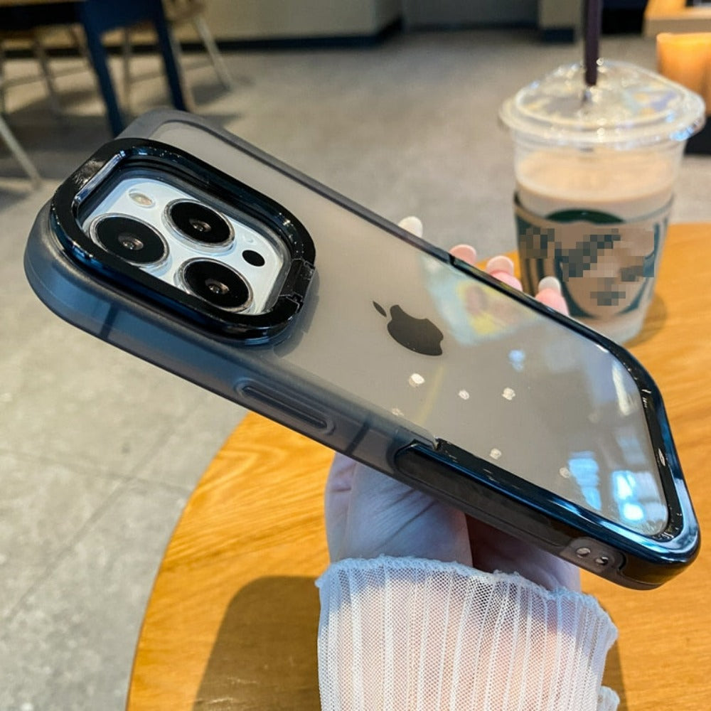 Clear Stand Case for iPhone with Transparent Design