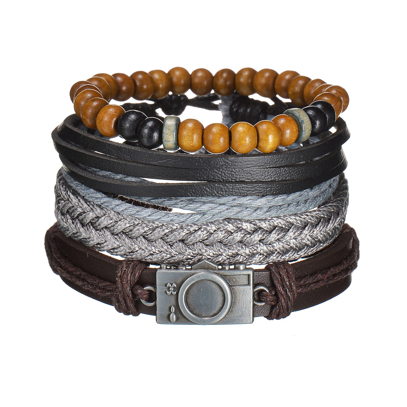 Contemporary Men's Layered Wristband