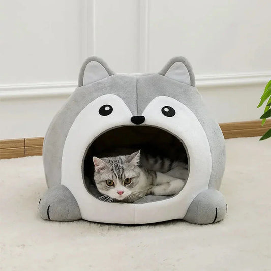 Pet House with a Cartoon Fox Design