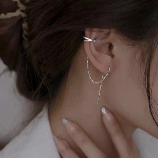 Faux Cuff Clip Drop Earring for a Striking Look