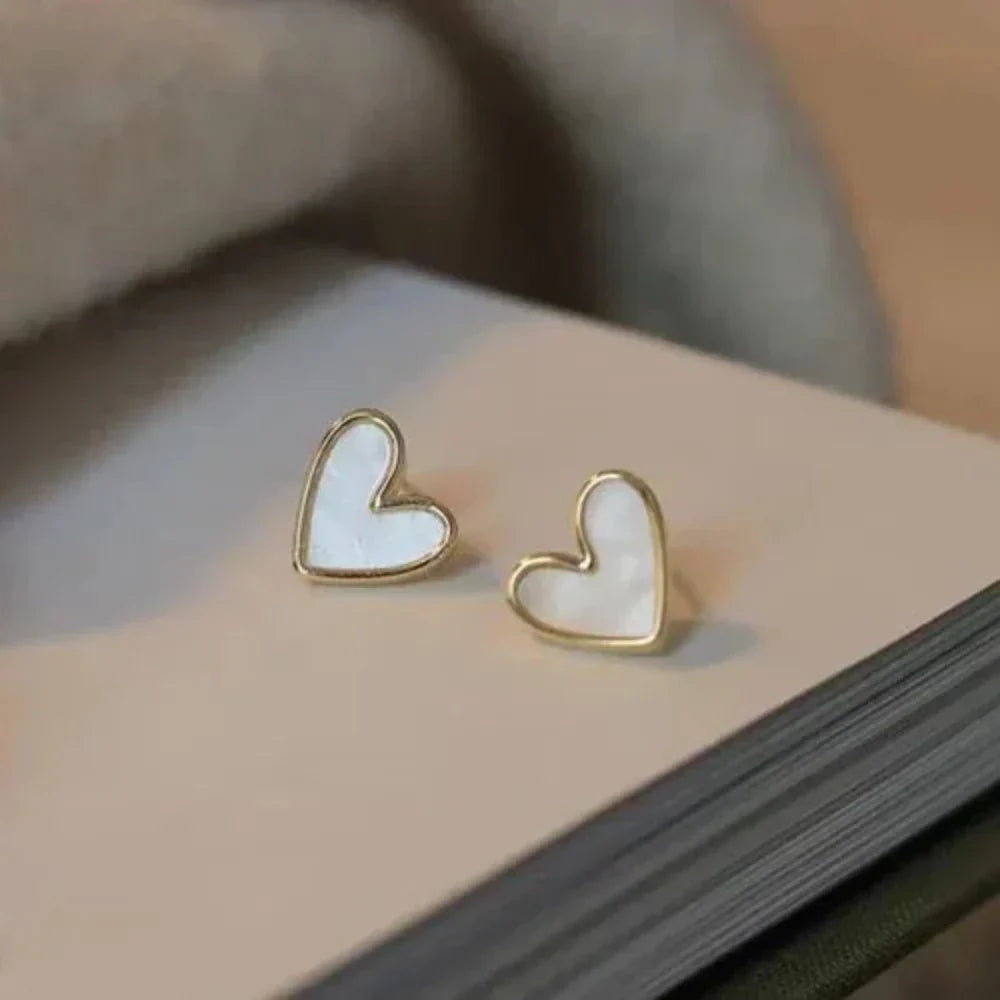 Korean Fashion Heart-Shaped Hoop Earrings