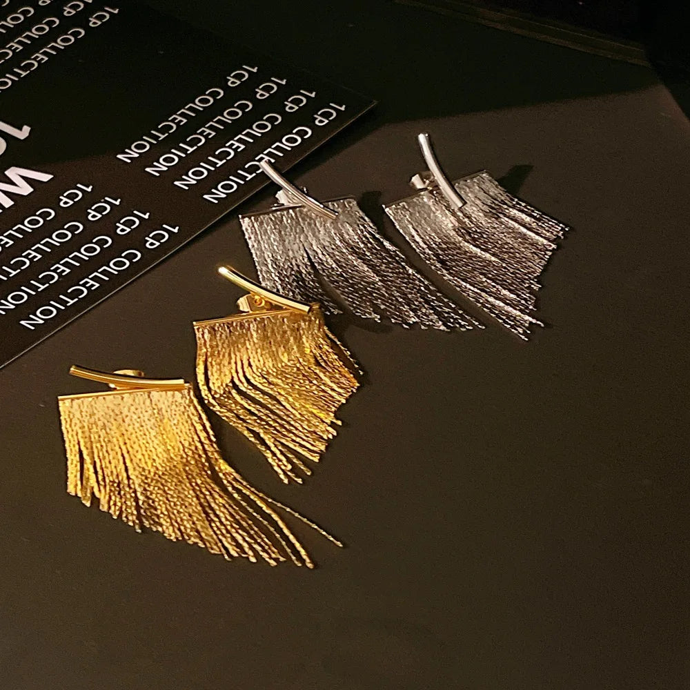 Dazzling Fringe Statement Earrings