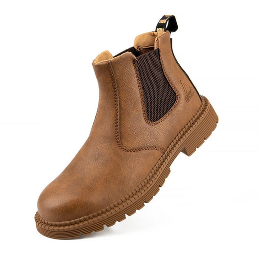 Water-Resistant Synthetic Leather Men's Ankle Boots