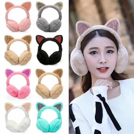Cat-Themed Cozy Winter Earmuffs