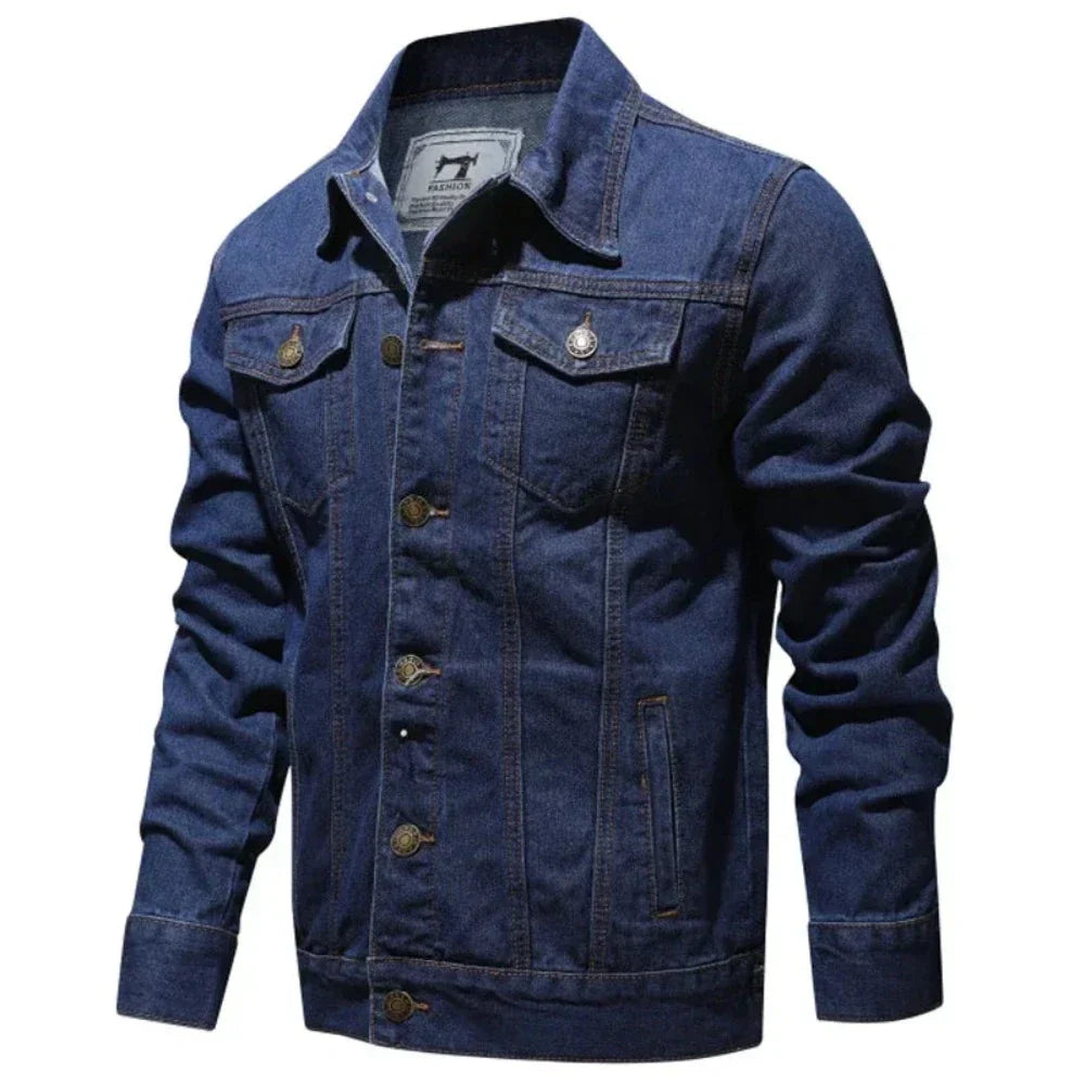 Denim Streetwear Jacket for Men