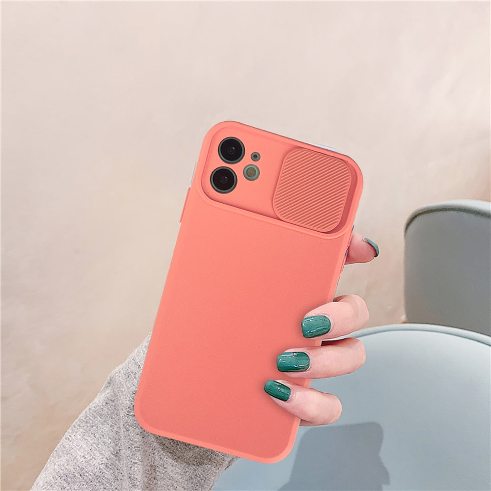 IPhone Protective Case with Built-In Camera Lens Cover