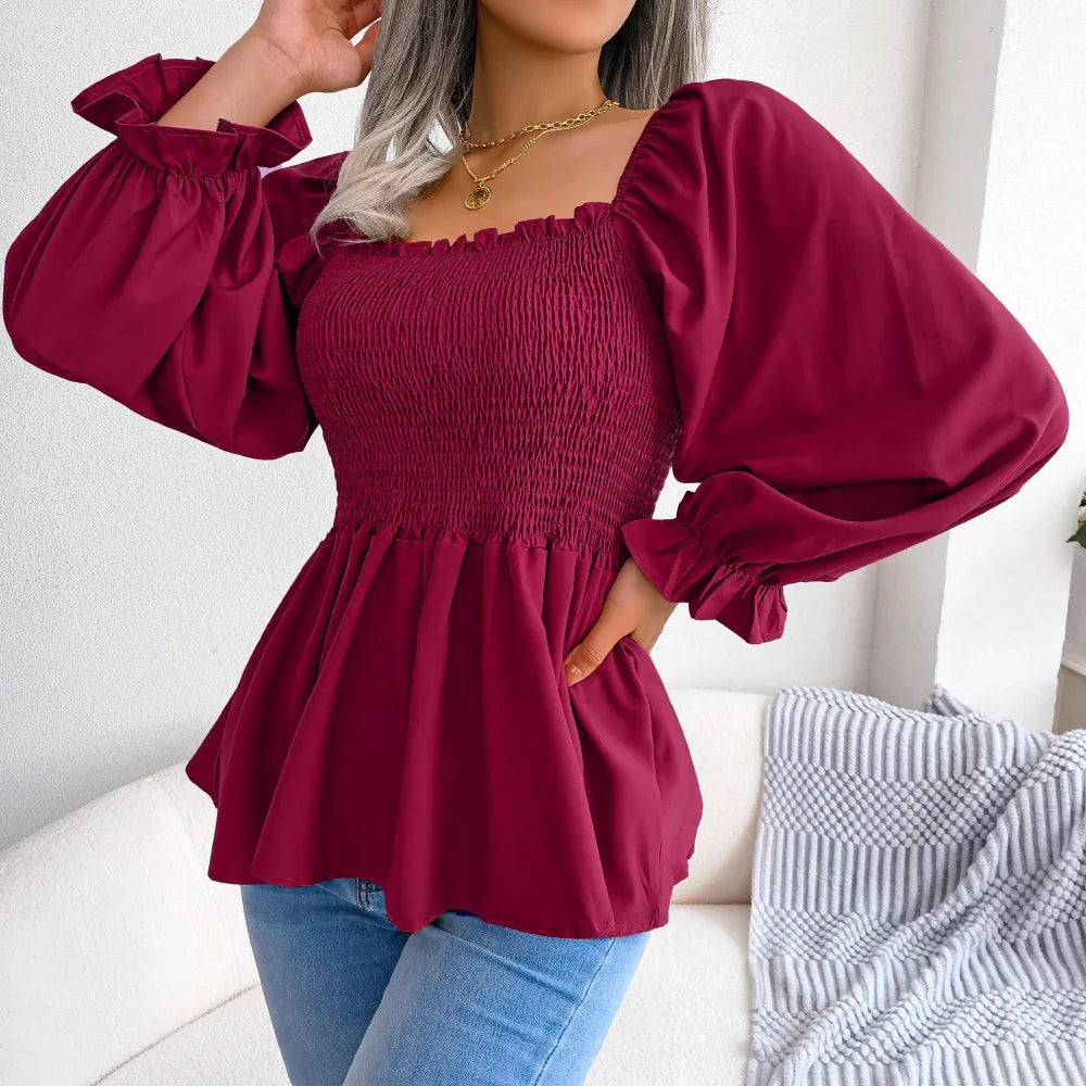 Loose-Fitting Chiffon Blouse for Women