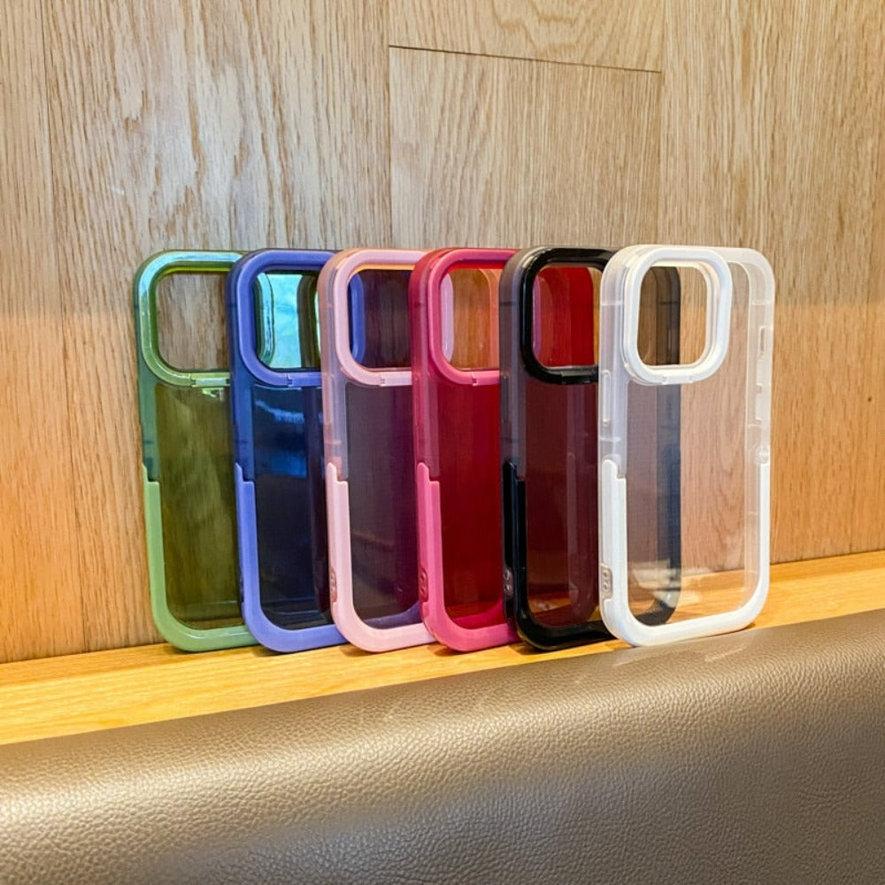 Clear Stand Case for iPhone with Transparent Design