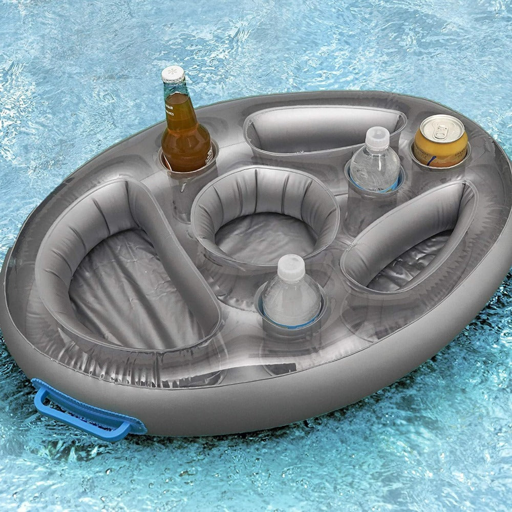 Inflatable Floating Tables for Food and Drinks in Swimming Pools