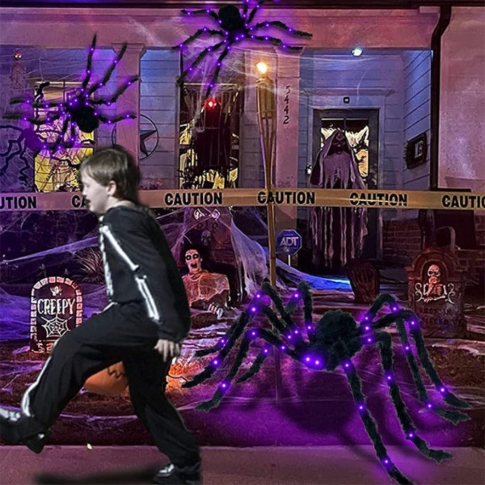 Enormous Glowing LED Arachnid Halloween Decoration