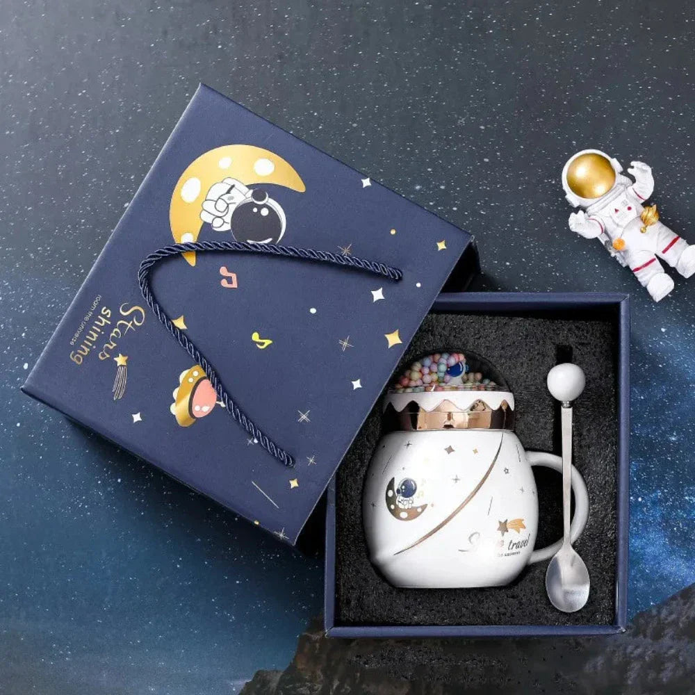 Cartoon Space Theme 3D Mug with Lid