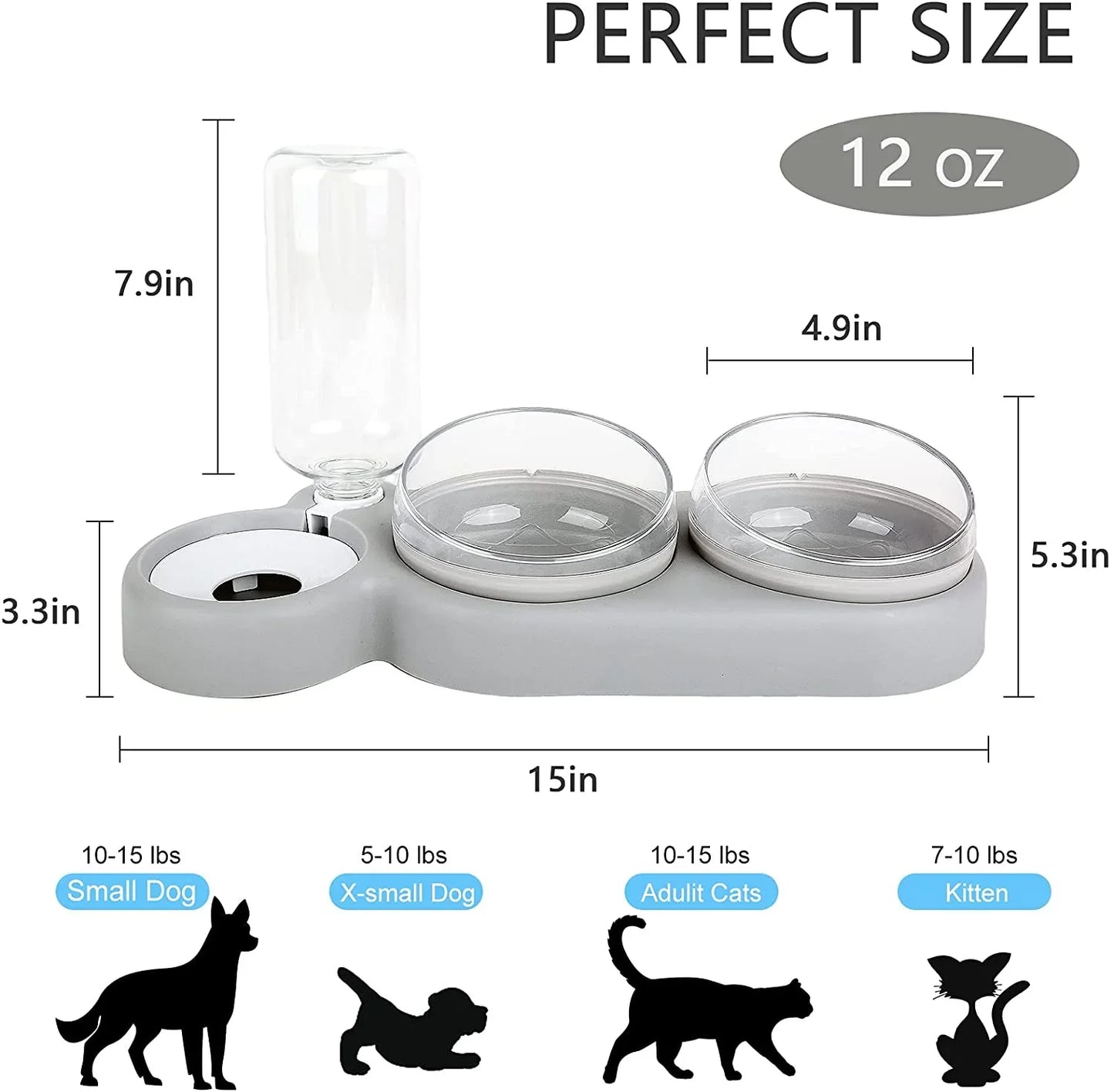 Automatic Tilted Pet Bowl Collection