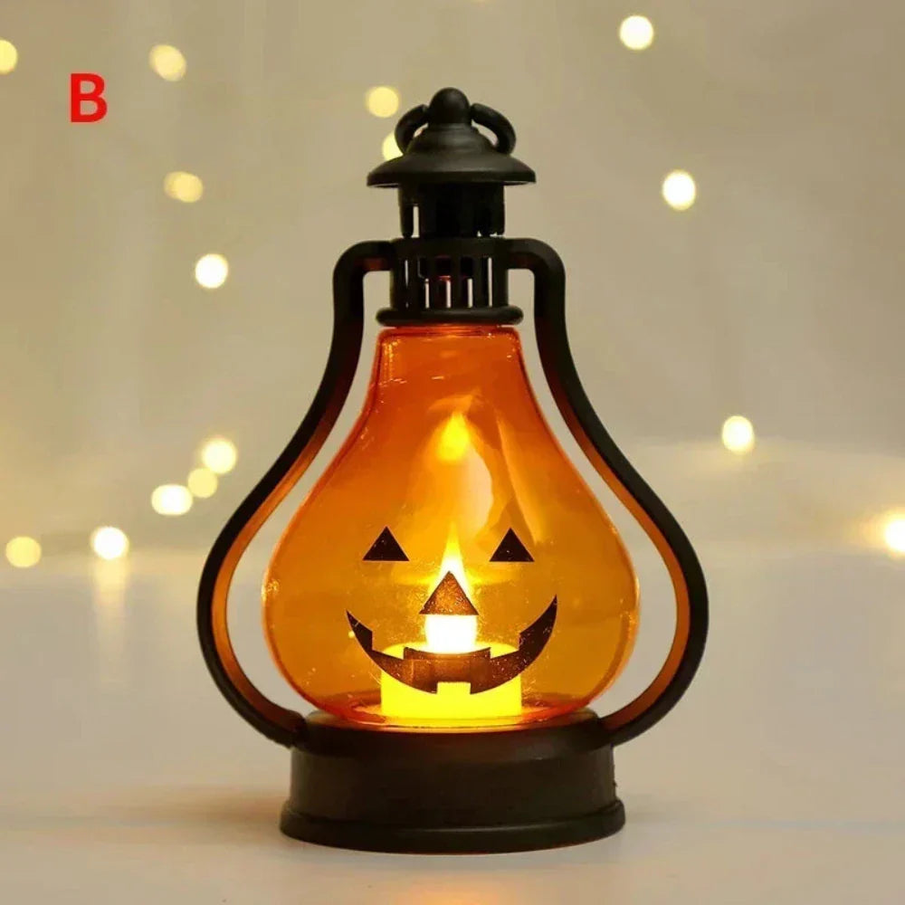 Portable LED Pumpkin Lantern for Halloween Festivities