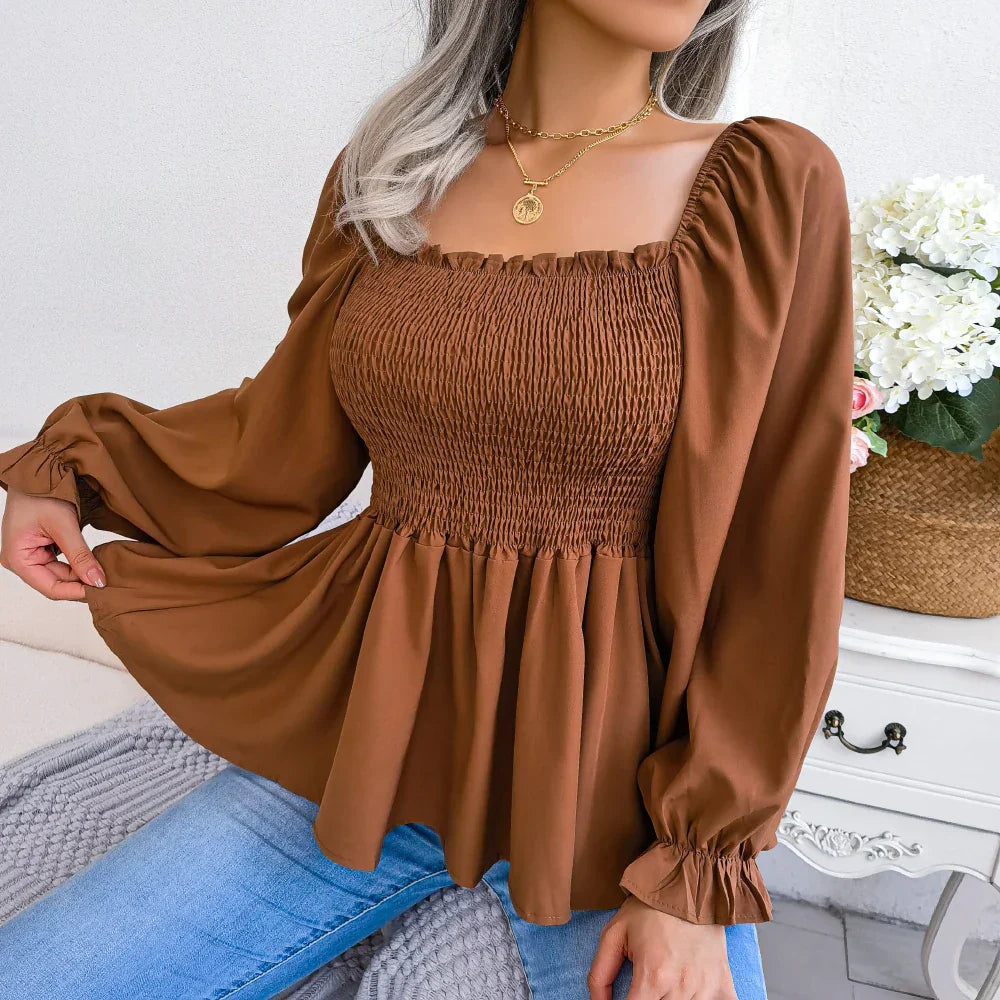Loose-Fitting Chiffon Blouse for Women