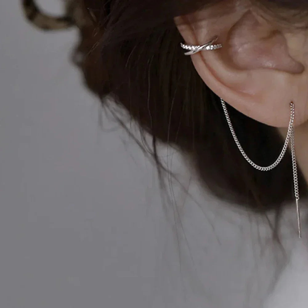 Faux Cuff Clip Drop Earring for a Striking Look